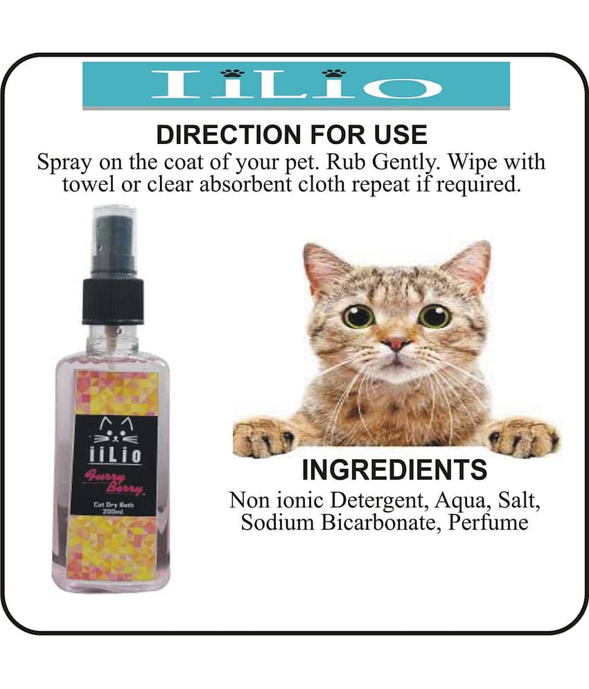 Furry Berry Cat dry bath Shampoo Pack of 1 (200ML) view 2