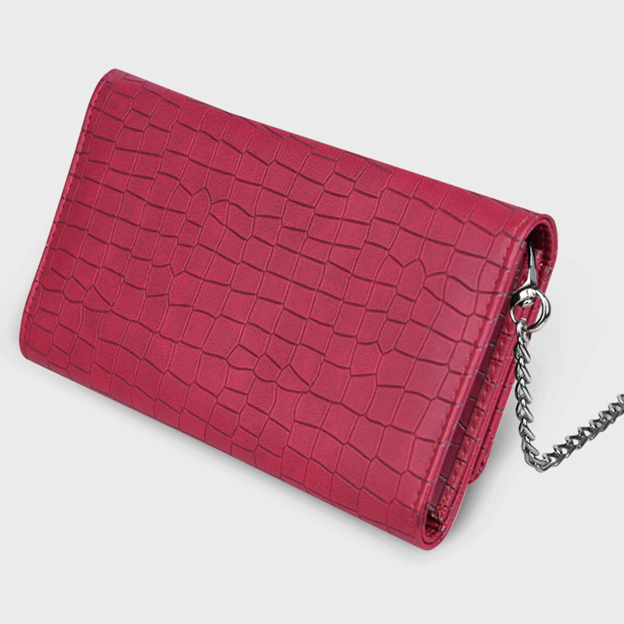 The Wallet Store Croco Design Sling Bag - Red view 2