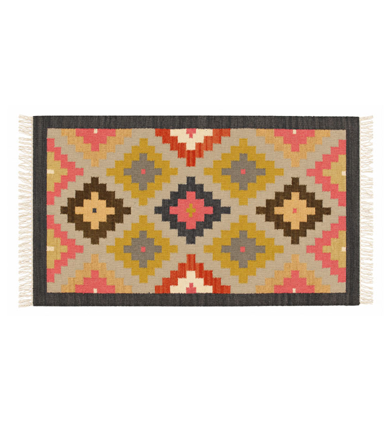 Handcrafted Medium Woolen Panja Dari view 2