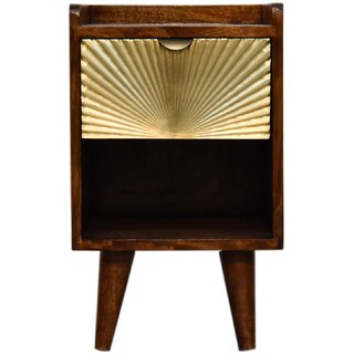 Mini Manila Gold 1 Drawer Bedside