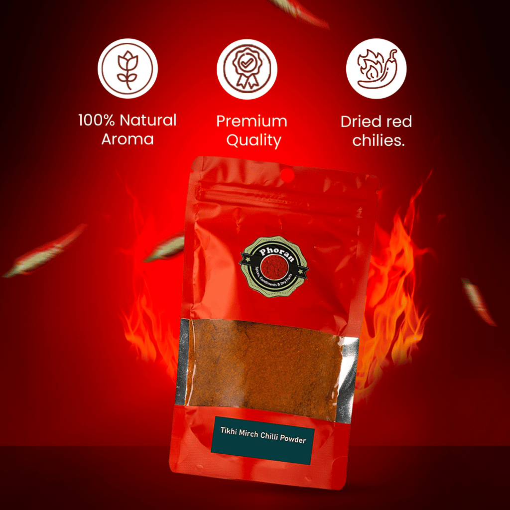 Buy TikhaLal Chilli Powder Online India - Extra Hot Spice | Phoran view 2