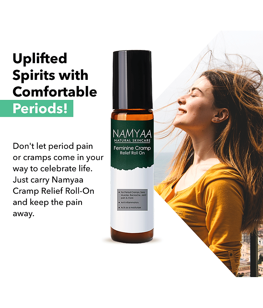 Namyaa Feminine Cramp Relief Roll On | For Period Cramps, Lower Back Pain & Body Pain | 10Ml view 2