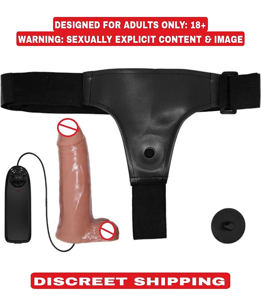 Naughty World 7 Inch Chocolate Strap On Artificial Solid Penis Dildo With Belt Sex Toy For Women view 2