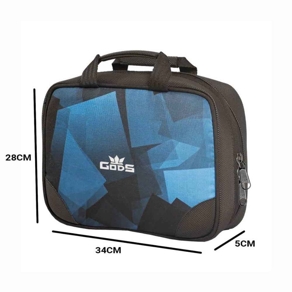 GODS Utility Kit,Toiletry kit with Clear View Compartments, Easy Carry Handle(Blue Pixels) view 2