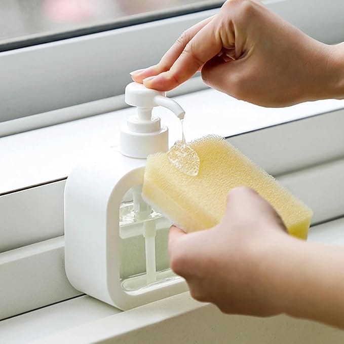 Hand wash Dispenser Bottle Refillable Soap Dispenser for Bathroom Kitchen (Pack of 1) (White) view 2