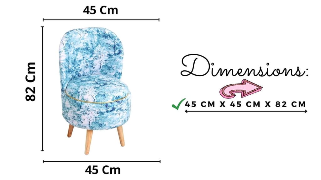 ShadowKart Ottoman Pouffes Sitting Mudda Puffy Stool for Living Room Dressing Table Pouf Round Footstool for Home Decor, Printed,18x18x32 Inch view 2