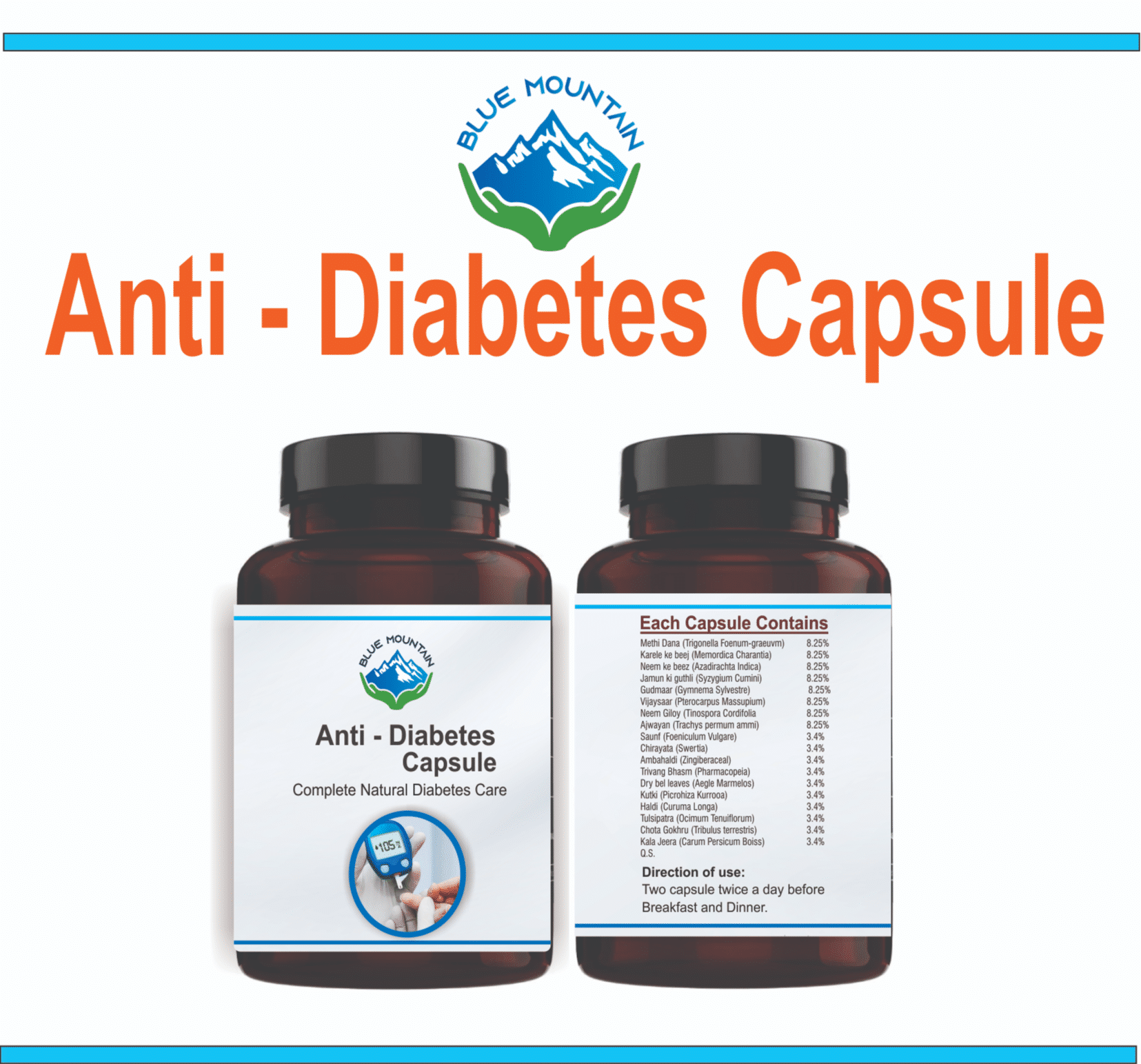BLUE MOUNTAIN Anti Diabetes Capsule, 60 Capsule