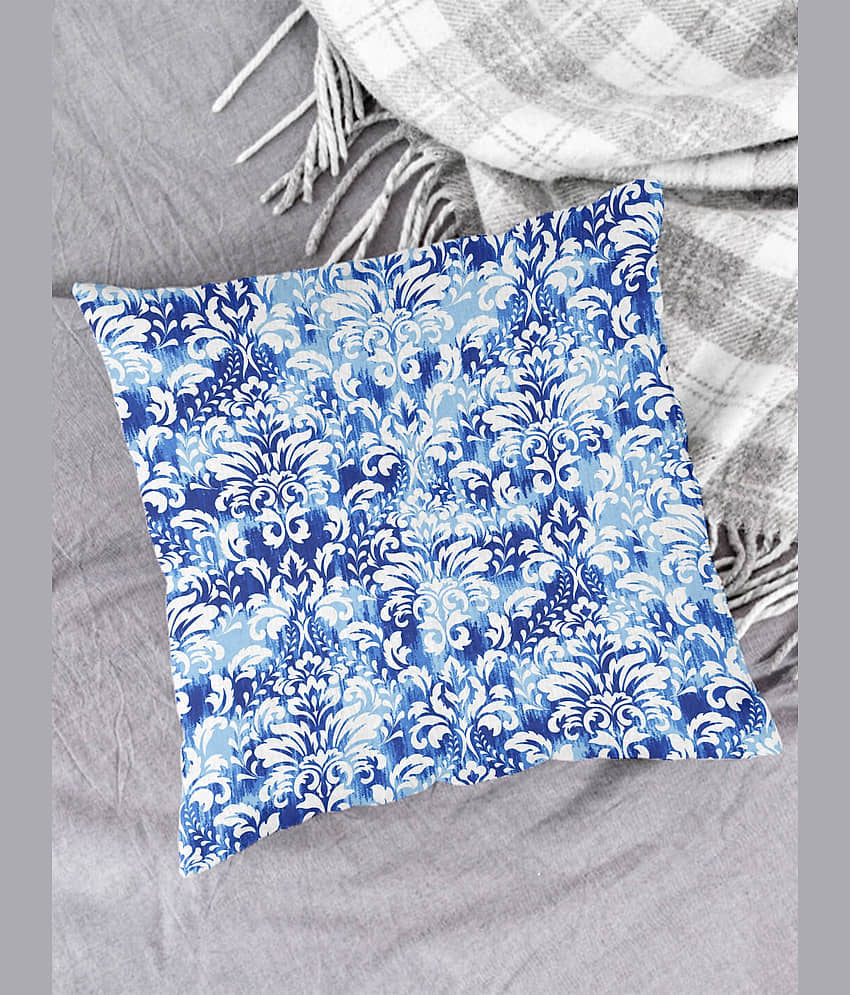 Houzzcode - Water Repellent Blue Polyester Pillow Covers 40x40x3 ( Pack of 1 ) view 2