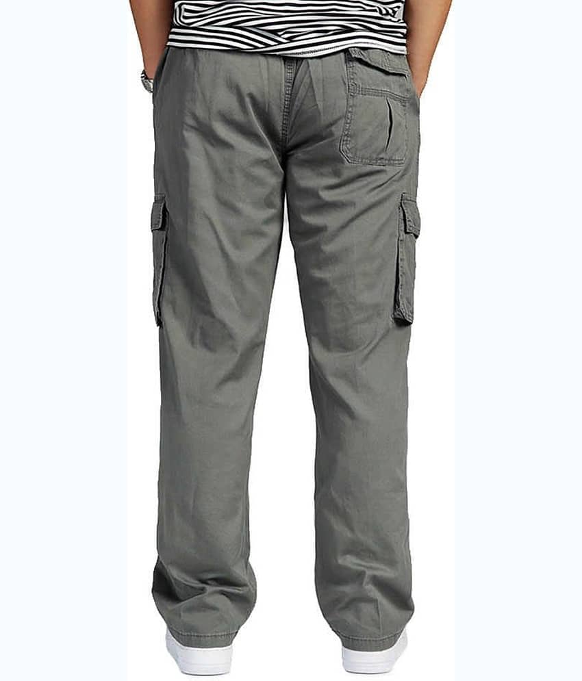 Reoutlook Regular Flat Men's Cargos - Grey ( Pack of 1 ) view 2