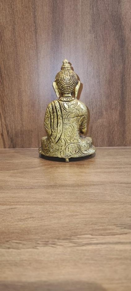 BRASS BLESSING BUDDHA STATUE view 2