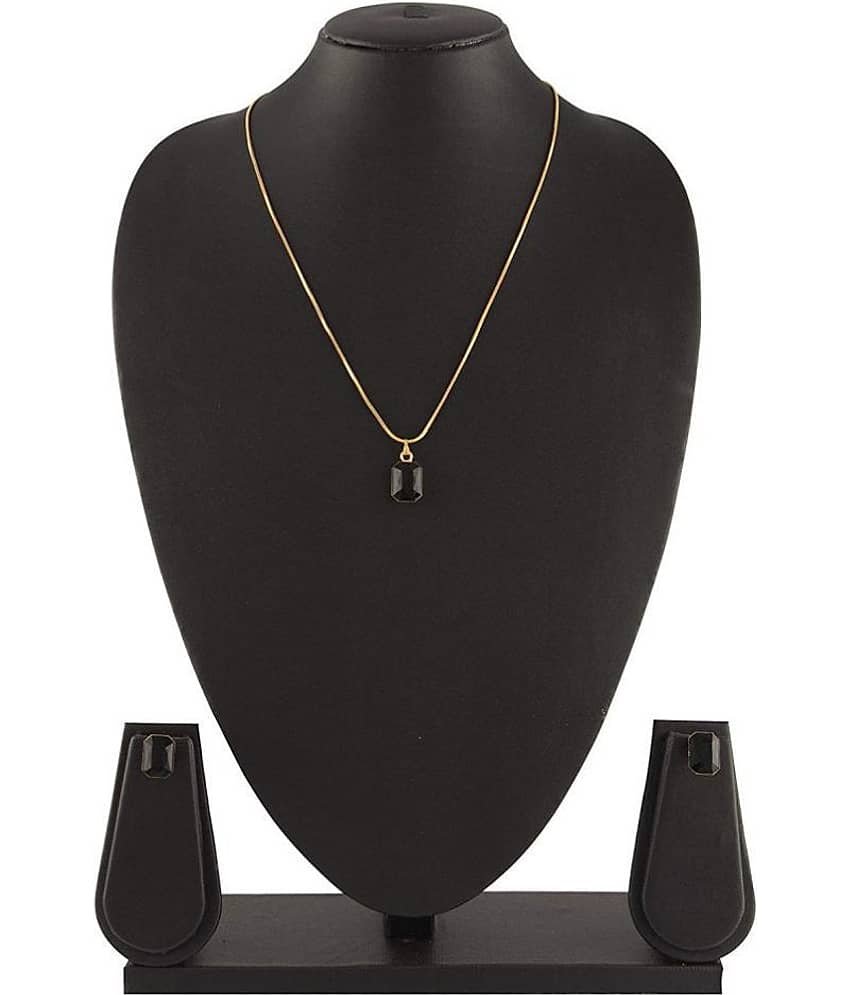 JFL Crystal Pendant with Chain and Earrings Set for Women & Girls view 2