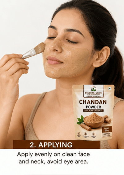 SHUSHRAJ JAIVIK Chandan Powder Combo Pack | 2 Pouches | 160g Total | 100% Pure & Natural Sandalwood Powder view 2