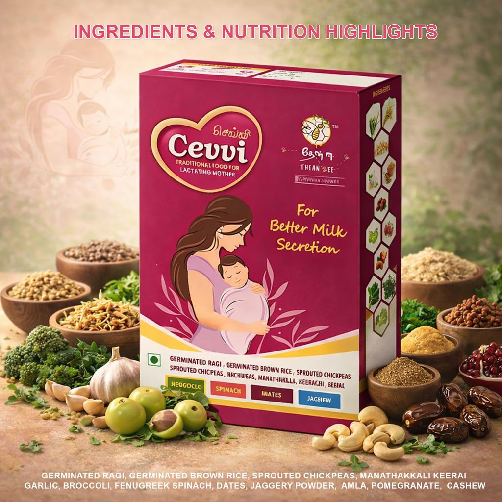 Cevvi Lactation Powder for Breastfeeding Mothers | Natural Galactagogue Drink | Natural Milk Increase Powder | BEST RESULT WITH IN 2 DAYS | 300G view 2