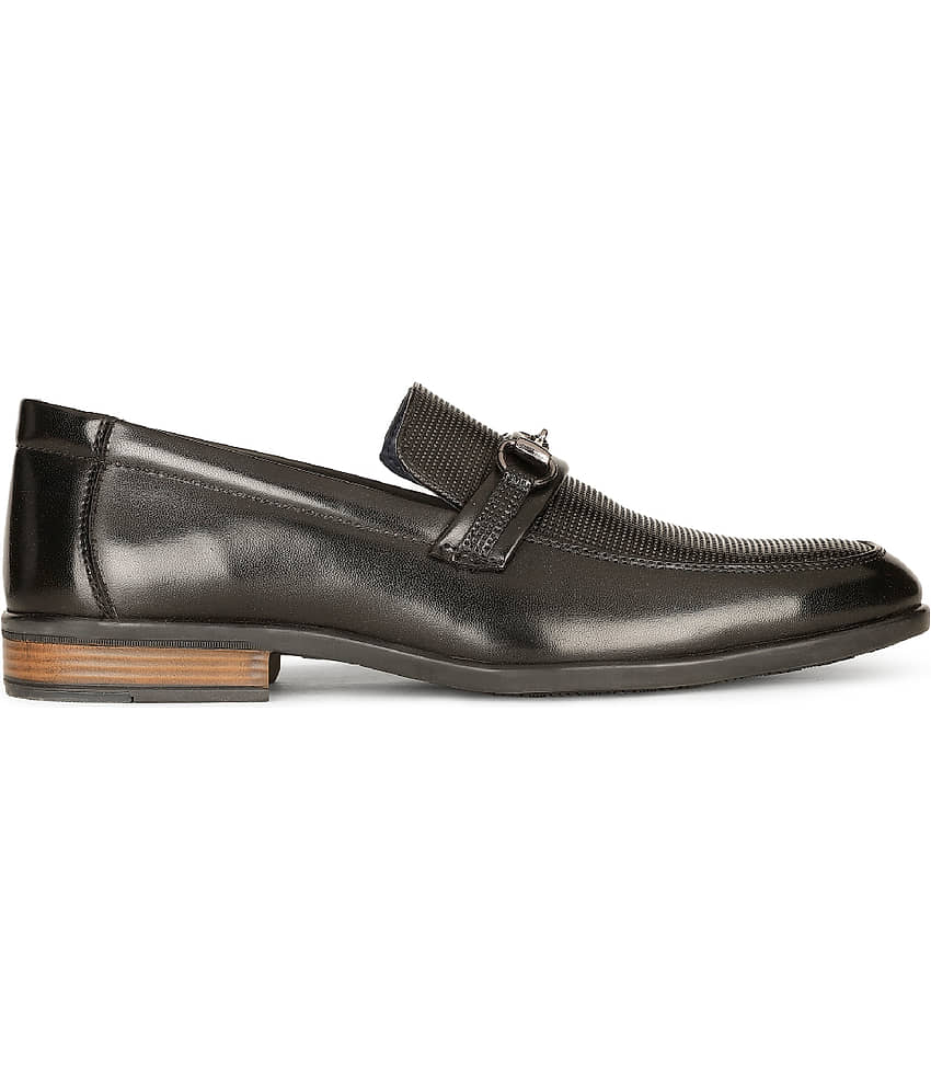Bata Black Men's Slip On Formal Shoes view 2