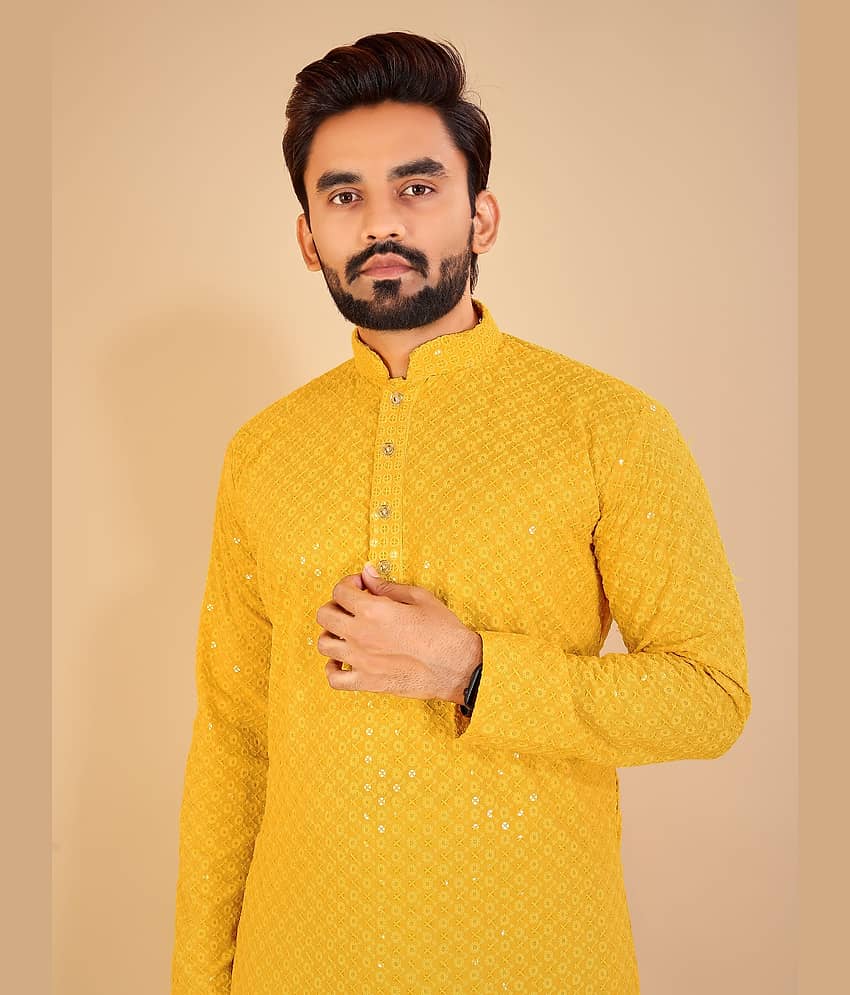 Balaji's - Black Cotton Regular Fit Men's Kurta Pyjama Set ( Pack of 1 ) view 2