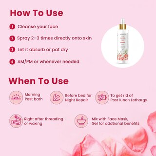 100% Pure Rose Water Spray for Face & Skin Hydrates, Tones & Refreshes | Alcohol-Free, pH Balanced, Natural Skin Toner | For All Skin Types 200ml (2) view 2