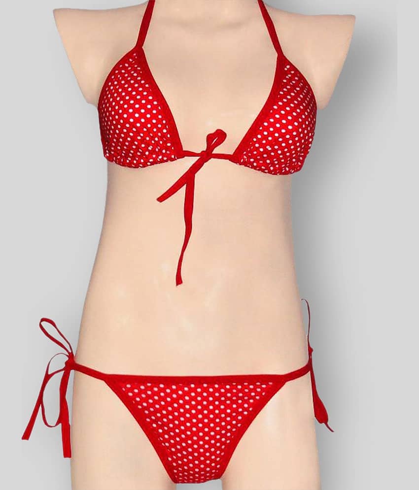 Selfcare Cotton Women's Bra & Panty Set ( Red ) view 2