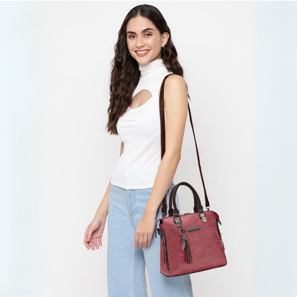 VISMIINTREND Stylish Sling Bag | Pu Leather Crossbody Satchel Bag | Women Handbag for Office | Travel | Daily Use | Detachable Adjustable Strap view 2