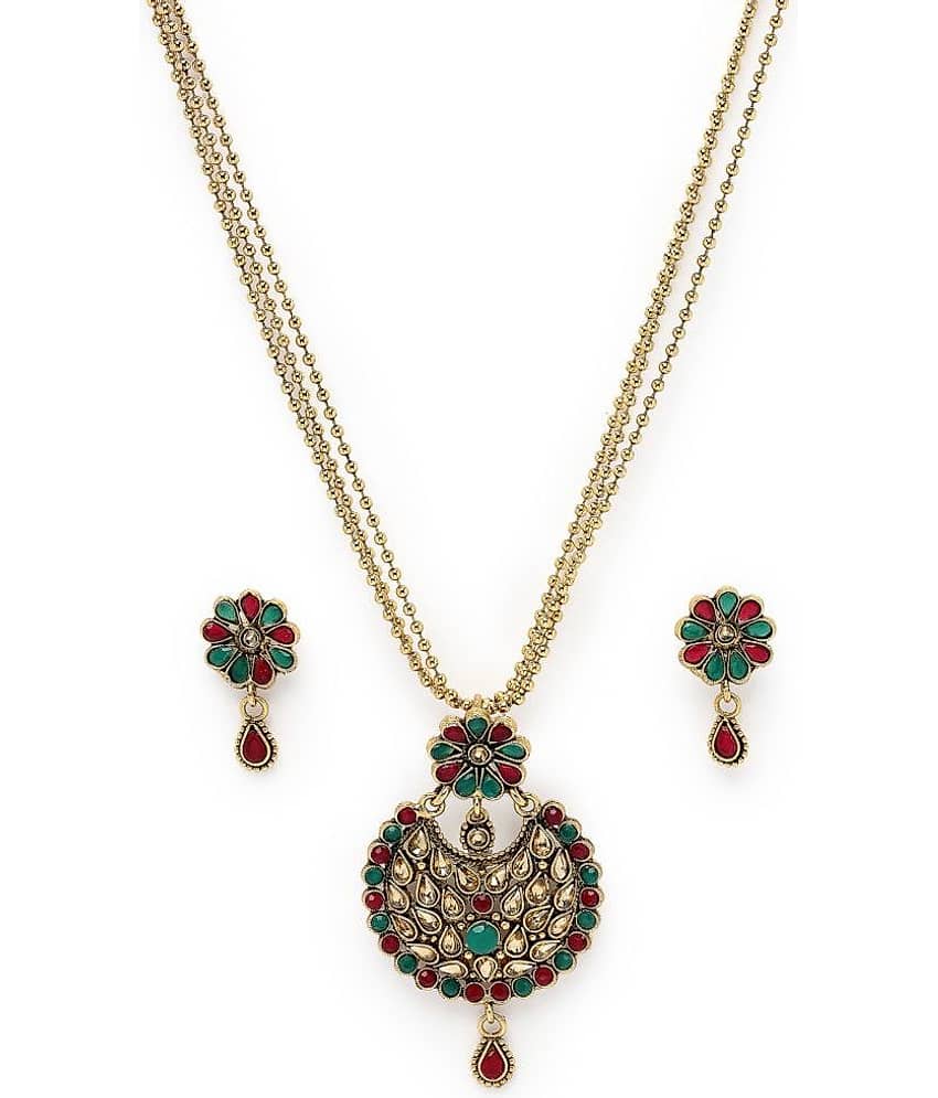 Sukkhi White Alloy Necklace Set ( Pack of 1 ) view 2