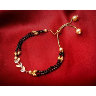 Hetprit Brass Gold Plated Hand Mangalsutra Braclet For Woman view 2