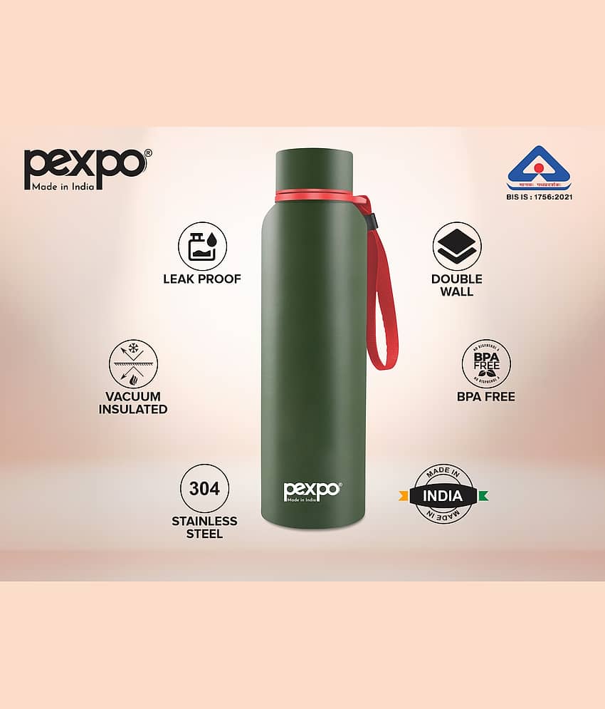 Pexpo - Marble Green Thermosteel Flask ( 700 ml ) view 2