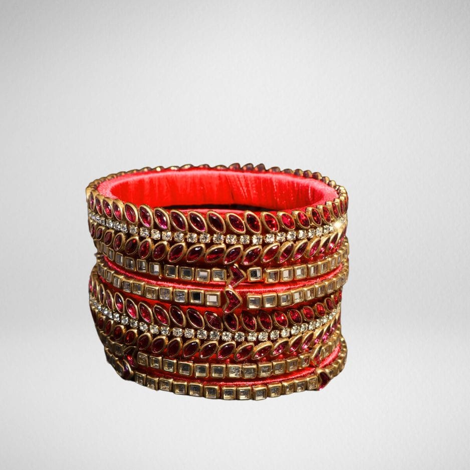 Red Bangles Set view 2
