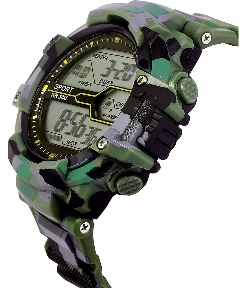 Trex Green Silicon Digital Men's Watch view 2