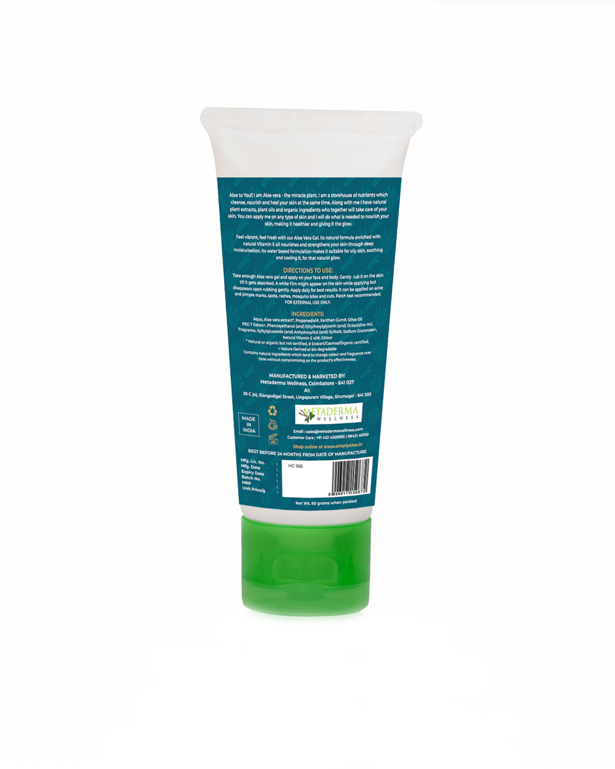 Aloe Vera Skin Gel 60 grams view 2