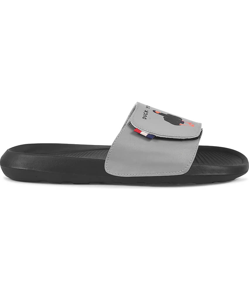 PERY PAO Grey Men's Slide Flip Flop view 2