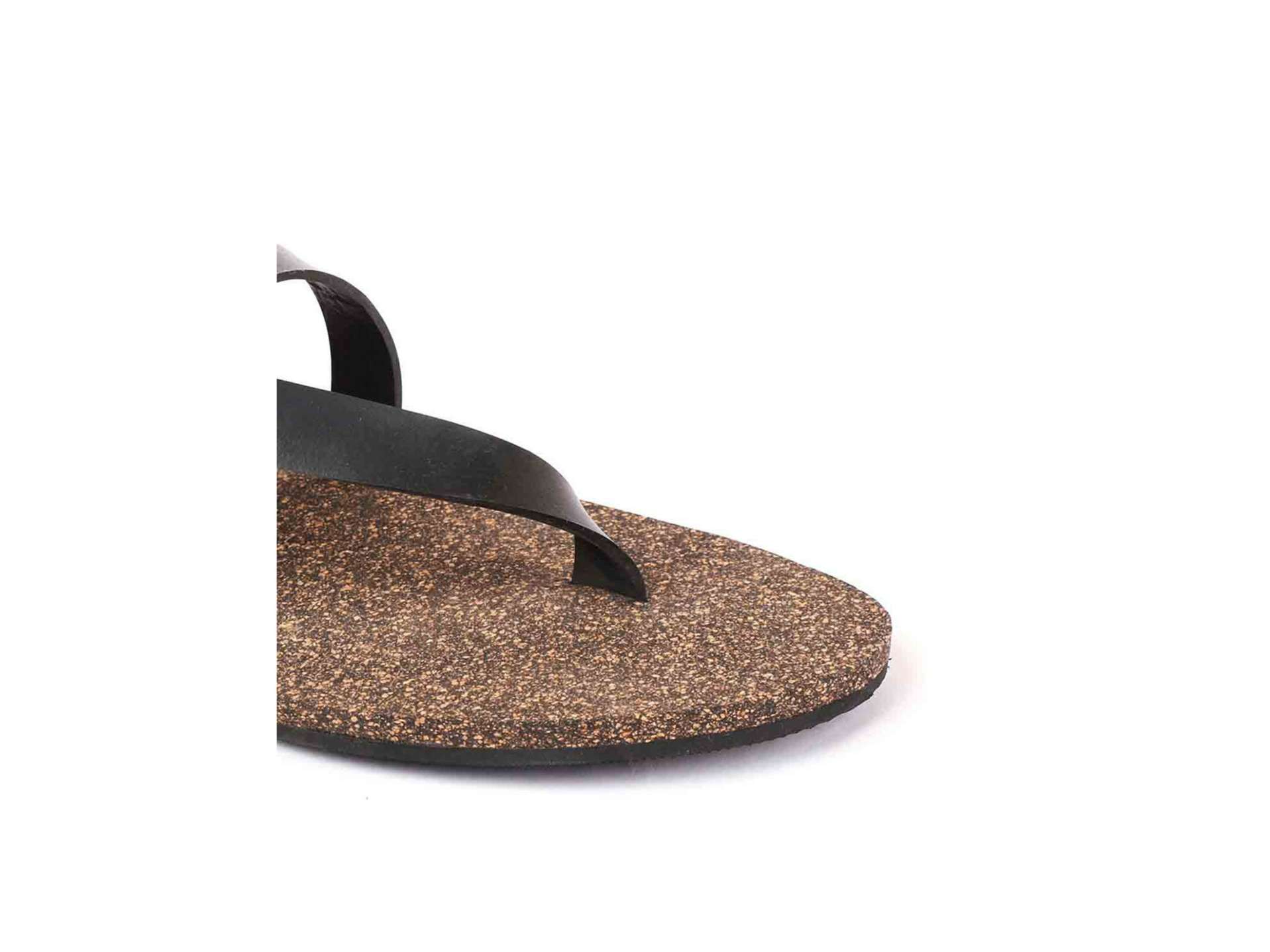 Paaduks Nuba Solo-Strap Waterproof Cork Black Sandals - UK 9 view 2