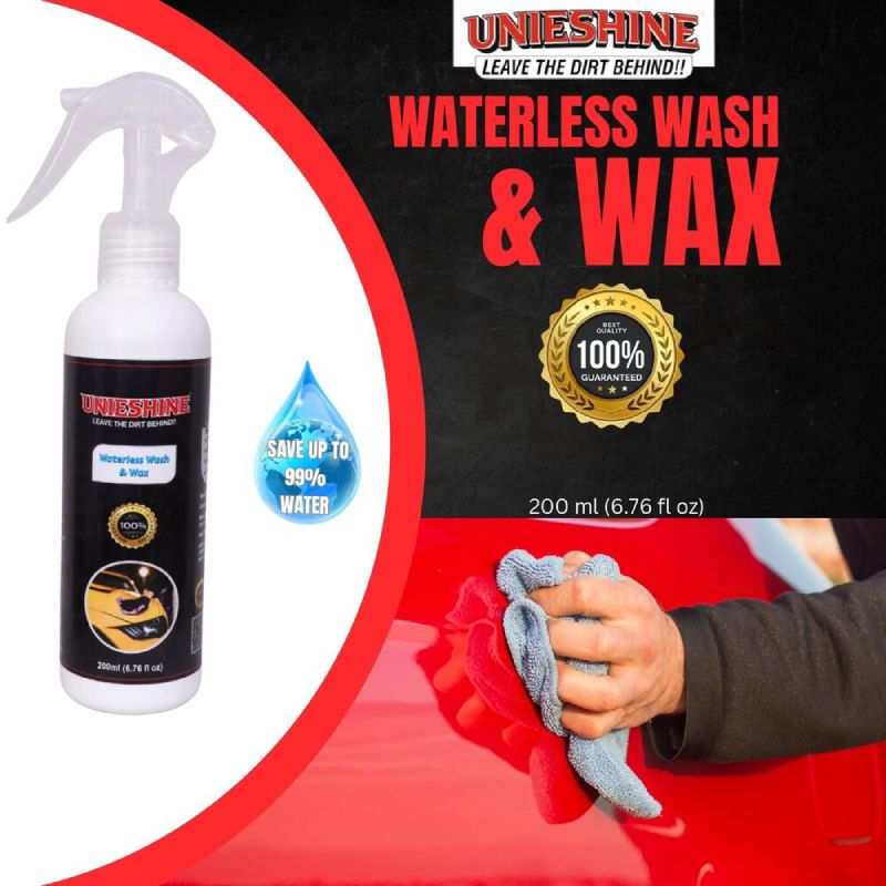 Unieshine Waterless Wash & Wax Spray (200 Ml) with Microfiber Cloth view 2