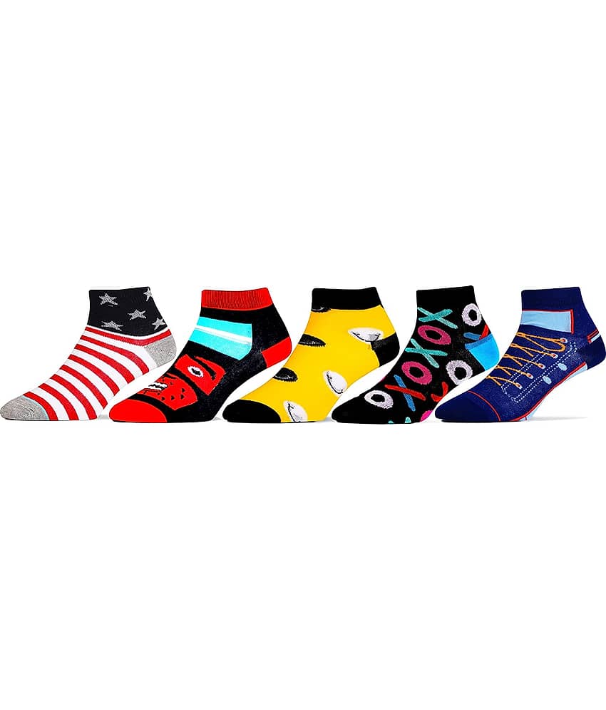 RC. ROYAL CLASS Boys & Girls Printed Ankle Length Cotton Multicolored Socks(Pack of 5 Pairs) view 2