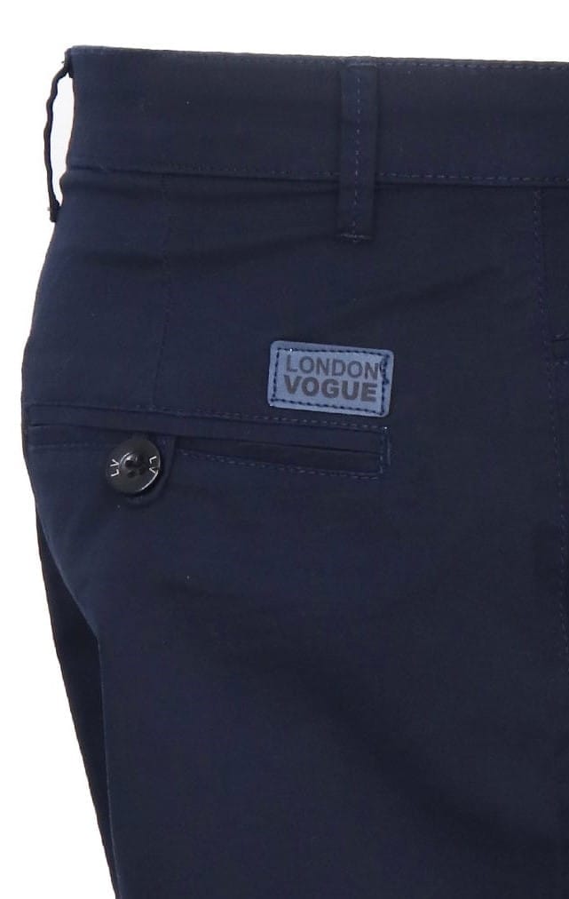 Cotton Blue Solid Shorts view 2