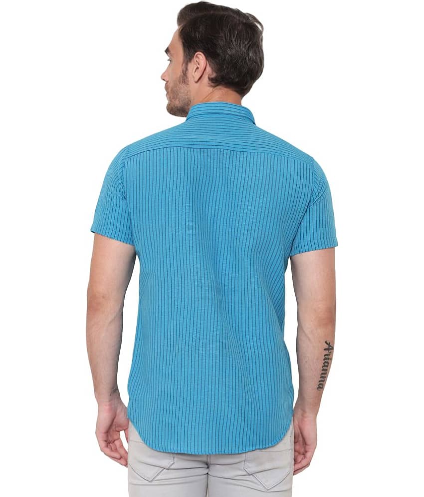 Latest Chikan - Orange Cotton Blend Regular Fit Men's Casual Shirt (Pack of 1) view 2