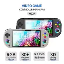 M22 Pro Handheld Retro Game Console 5.0'' IPS Screen Built In 20000+ Games Emulators With RGB LED Joystick Video Game 64GB (Multocolor) view 2