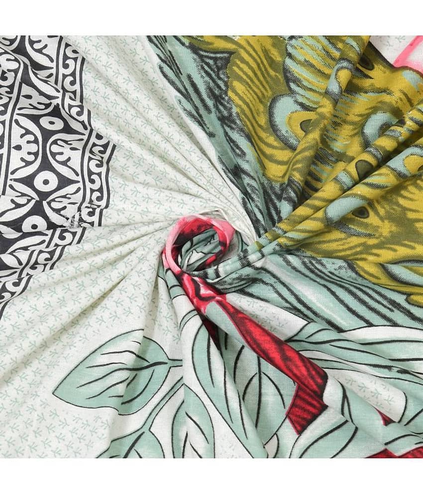 Cosito Cotton 1 Double Bedsheet with 2 Pillow Covers ( Pink ) view 2