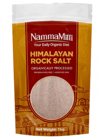 NammaMitti Himalayan Light Pink Rock Salt Free Flow, 1 Kg
