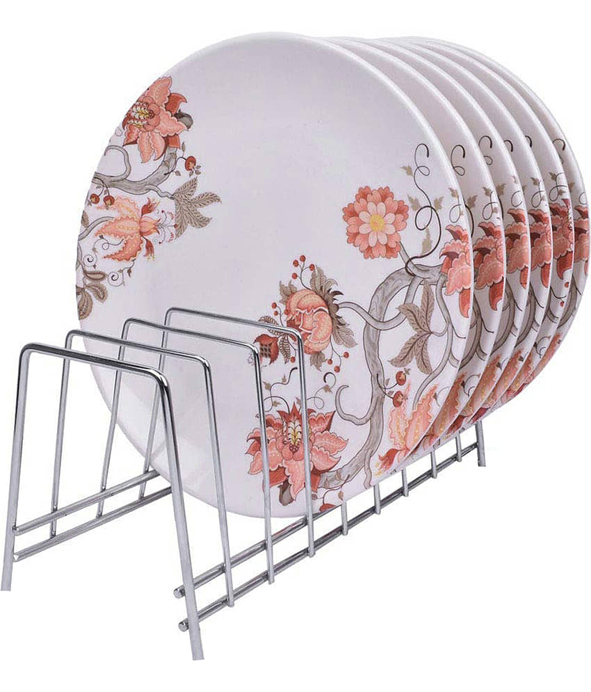 JISUN Silver Stainless Steel Dish Racks ( Pack of 1 ) view 2