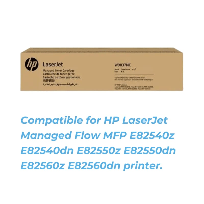 HP W9037MC Black Original LaserJet Toner Cartridge Compatible with HP Managed Color LaserJet E786 Series Printers view 2