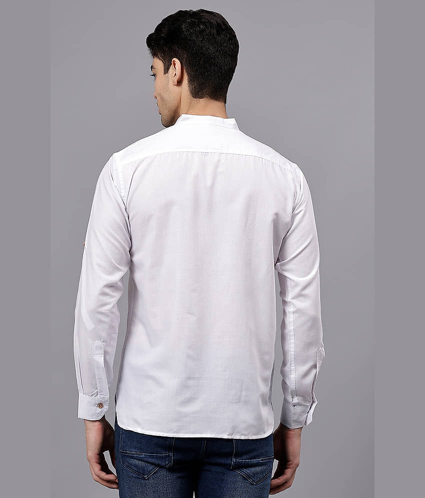 DiAsh White Cotton Blend Men's Regular Kurta ( Pack of 1 ) view 2