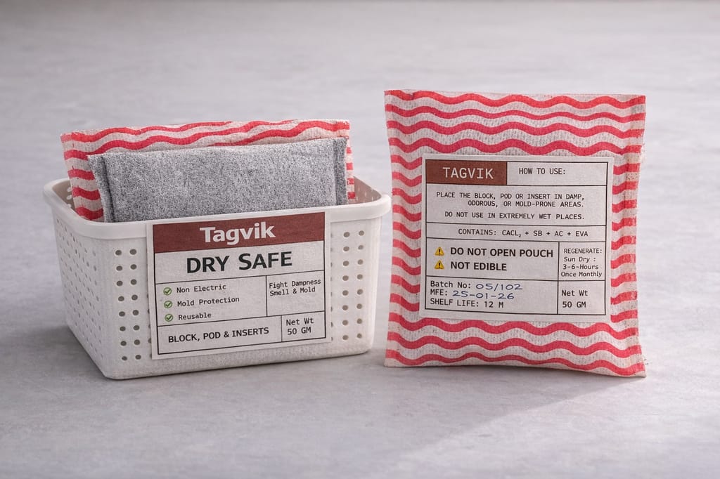 TAGVIK DRY SAFE Modular Healthy Moisture Control System - Non Electric, Mold Protection, Reusable view 2