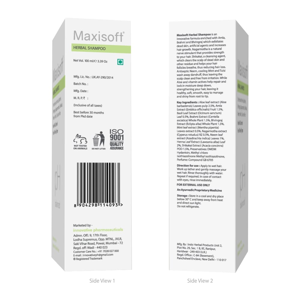 Maxisoft Herbal Shampoo 100 ml view 2