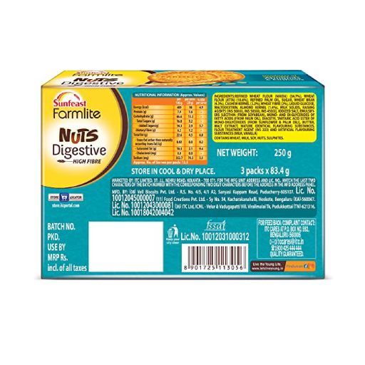 Sunfeast Nuts Biscuits 250 Gms view 2