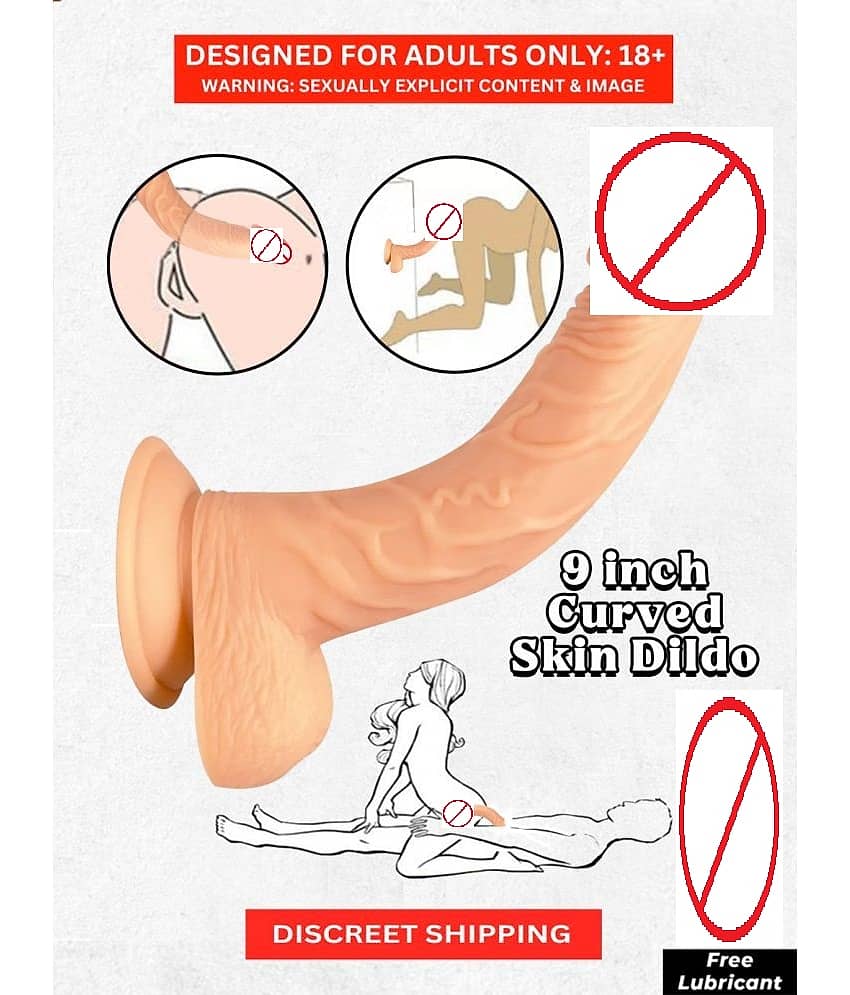 9 INCH DARK SKIN PREMIUM REALISTIC SILICON DILDO WITH PERFECT SUCTION CUP BIG BALLS -SEX TANTRA view 2
