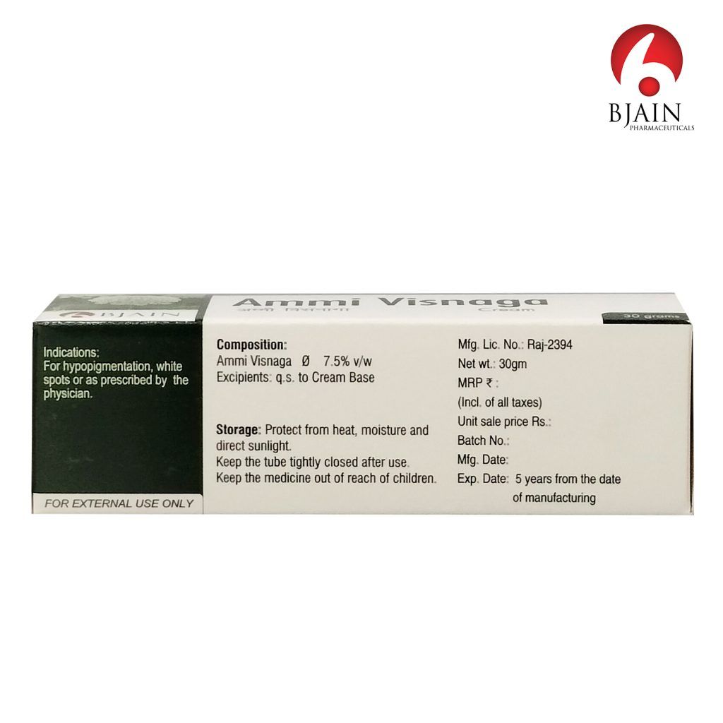 Ammi Visnaga Cream for Hypopigmentation and White Spots, 30gm ( pack of 4) view 2