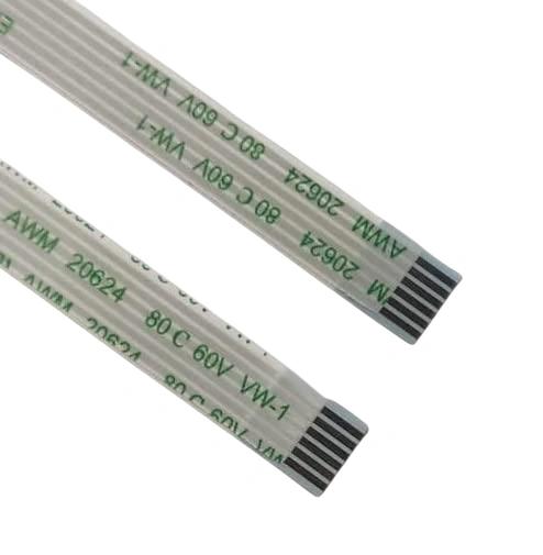 6 Pin 1mm Pitch 100mm Reverse Side Connection FFC Ribbon Flexible Flat Cable view 2