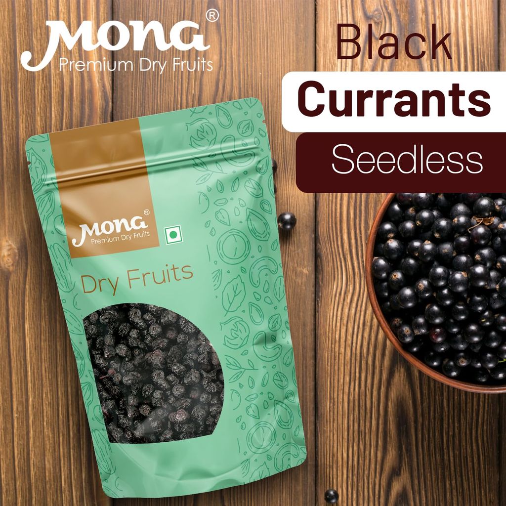 Mona Dryfruits Premium Black Currants 250 gm Nutrient-Rich Black Raisins Seedless Gluten-Free Kali Kishmish with No Added Preservative Perfect for Healthy Snacking view 2