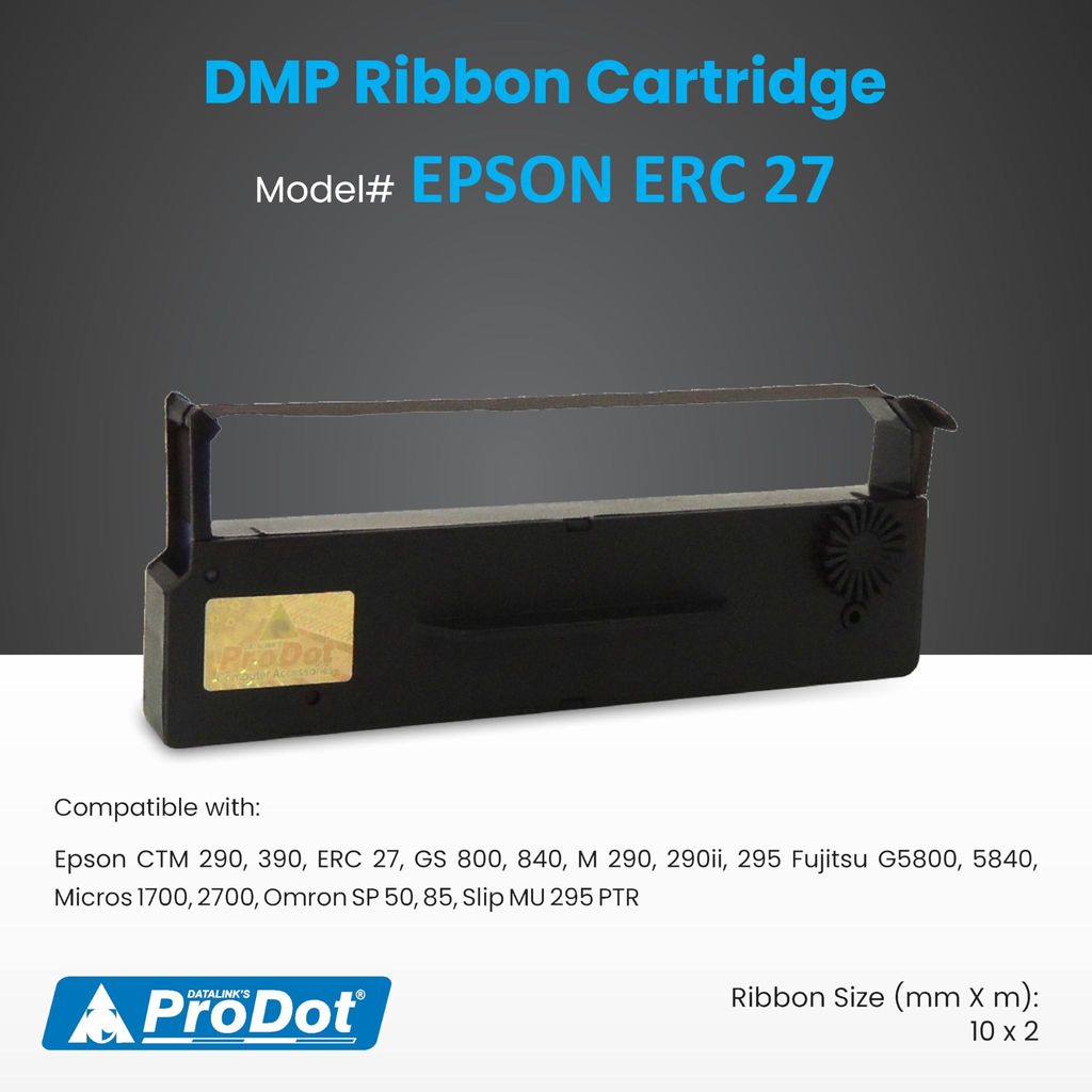 ProDot Dot Matrix Ribbon Cartridge Compatible with EPSON ERC 27 view 2