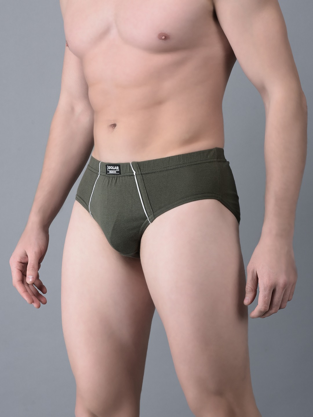 Men's Assorted Pack of 3 Combed Cotton Solid Brief With Anti-Microbial Odour Control view 2