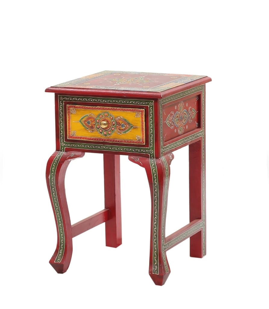 One Dwr Chest Hand Painted With Vintage Finish / Stool / Living Room view 2